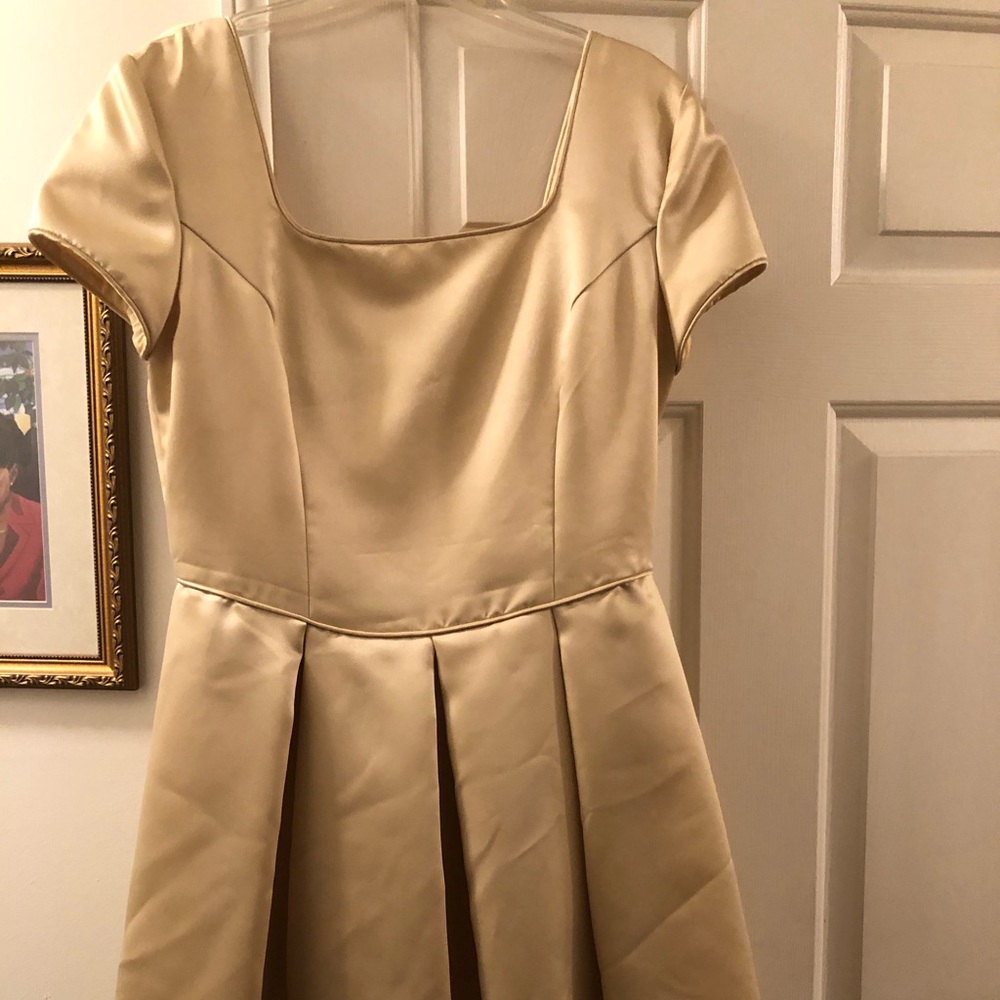 Gold cocktail dress